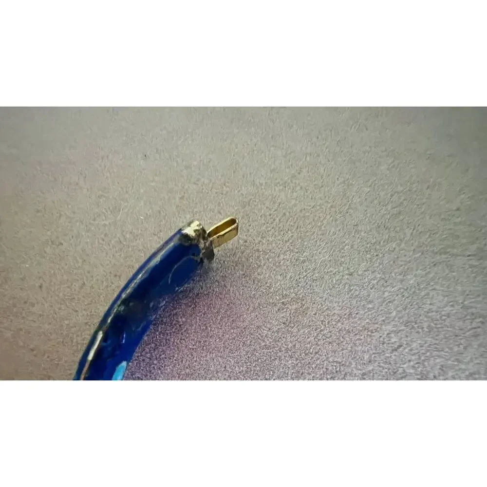 Vintage Cloisonné Enamel Floral Bangle Bracelet